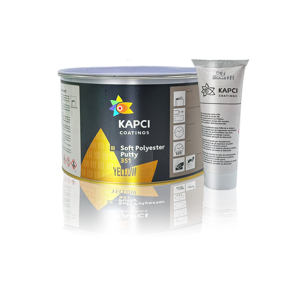 Kapci 351 Soft PE Putty – Lättslipat Bilspackel för Karosseriarbeten 1,7kg